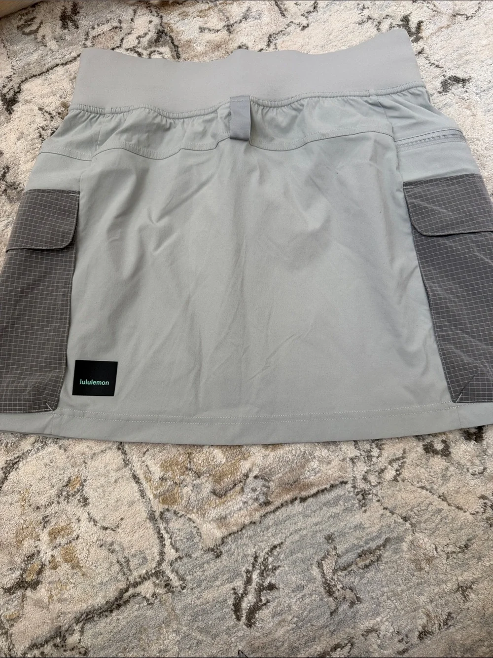lululemon athletica Light Gray Mini Skort with Cargo Pockets